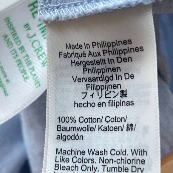 J.Crew Women's Light Blue Crewneck Short Sleeve Girlfriend Tee Organic Slub S - Picture 7 of 9